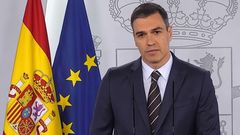 Pedro S�nchez, durante su comparecencia del s�bado