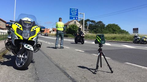 Imagen de archivo de un contrl de velocidad de la Guardia Civil