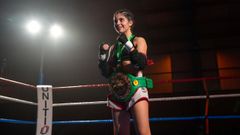 Alicia Chamorro, joven de 18 a�os de Vilaboa seleccionada por Espa�a para el Campeonato del Mundo J�nior de Kickboxing.
