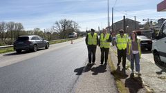 Eladio Santos, en su visita a las obras de la N-525.