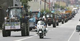Imagen de la �ltima gran tractorada en la zona que tuvo lugar en el 2009 en Vimianzo. 