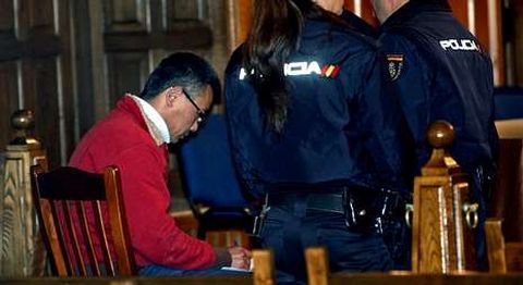 Zhang Hai Jie, abatido tras conocer el veredicto que lo consideraba culpable de un homicidio.