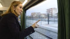 La ministra Ana Pastor, en un tren en el que realiz� un recorrido de pruebas. 