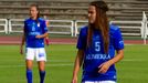 Henar, en un partido con el Real Oviedo Femenino