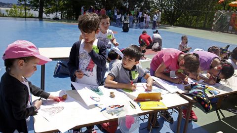 Romara das Letras no colexio de Escarabote