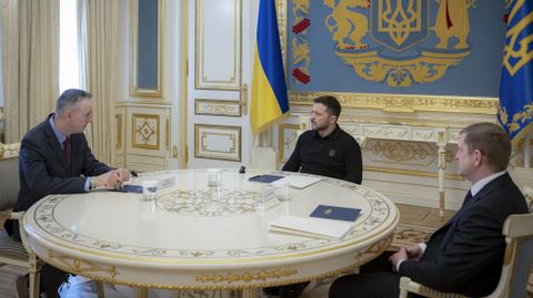 Reuni�n entre el presidente ucraniano y representantes de la administraci�n americana