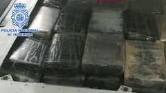 Imagen facilitada por la Polic�a Nacional de parte de los paquetes incautados