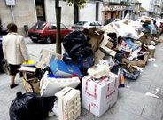 Imagen de una de las huelgas de la recogida de basura que hubo en la ciudad.