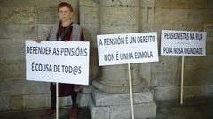 Imagen de archivo de Manuela Fraguela, portavoz de la plataforma de pensionistas Compostela