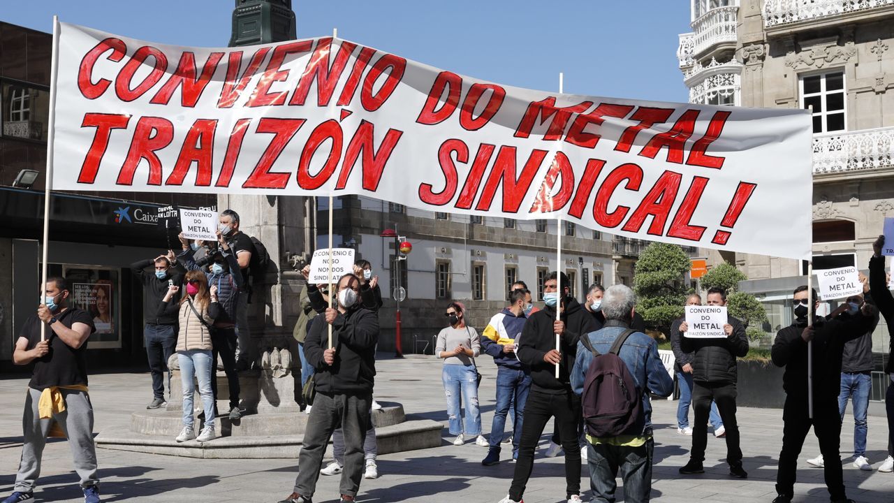 Trabajadores del metal abroncan a los sindicatos en el Primero de Mayo