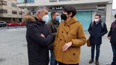 Luis Seara y Ana Pont�n, este martes en Ourense.