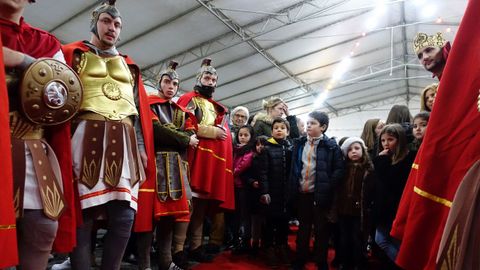 Un grupo de soldados romanos en la cabalgata de Guitiriz