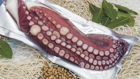 Un raxo de pulpo envasado al vac�o
