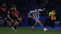 Samuele Mulattieri conduciendo el bal�n en el encuentro de Copa del Rey ante el Mallorca