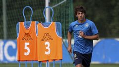 Dani Barcia volvi� a los entrenamientos con el primer equipo en Abegondo