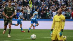 No� celebra su gol al Legan�s, el 2-1 definitivo