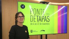 Anabel Gul�as presenta la edici�n de este a�o del Pontedetapas en el Concello de Pontevedra.