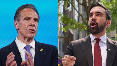 Andrew Cuomo (izquierda) y Zohran Mamdani (derecha), principales candidatos a la alcalda de Nueva York