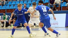 Quelle durante el partido frente a Manzanares, en A Malata. 