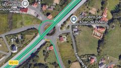 La rotonda en la que se produjo el accidente esta ma�ana