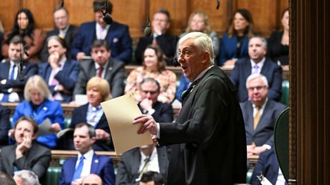 Lindsay Hoyle, en el Parlamento brit�nico el 7 de febrero.