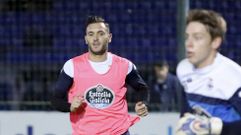 Lucas, durante un entrenamiento