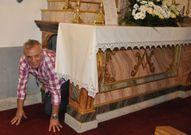 Francisco Rebollido se ofreci� a Santa Mar�a. 