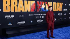 Tom Holland fotografiado el pasado lunes en el Dolby Theatre, de Los �ngeles, en un acto de promoci�n del filme.
