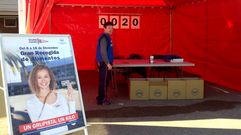 Carpa de la campa�a �Un grupista, un kilo� en el Grupo Covadonga de Gij�n
