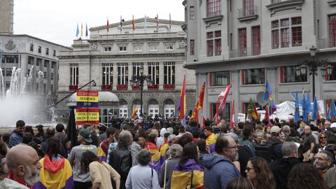 La protesta republicana en Oviedo