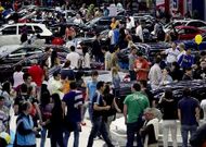 La respuesta de los vigueses a la feria del autom�vil fue siempre masiva.