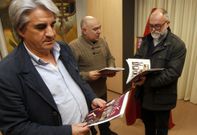Dieste, Luis Jos� L�pez y Rogelio Freijo, en la presentaci�n del programa de actividades. 
