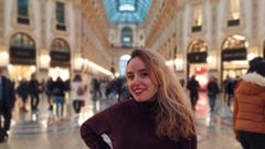 Patricia Cortina, en las galer�as Vittorio Emmanuele de Mil�n