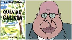 Portada da gu�a editada por Galaxia e caricatura de Otero Pedrayo ilustrada por Pinto & Chinto.