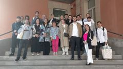 Foto de familia de premiados, finalistas y organizadores en el Campus Industrial de Ferrol, donde tuvo lugar la entrega de los premios
