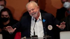 Lula da Silva, durante un acto de campaa esta semana en So Paulo