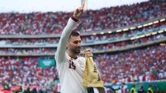 �lex Baena, celebrando el gol del triunfo ante Uruguay.