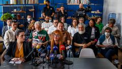  Lexys Rend�n, en el centro, coordinadora e investigadora del Laboratorio de Paz de Civilis DDHH, durante una rueda de prensa en Caracas con motivo de la reuni�n con el alto comisionado de la ONU para los derechos humanos (Acnudh), Volker T�rk, de visita en la capital venezolana