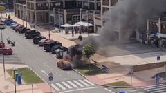 Ford Focus ardiendo en Avil�s