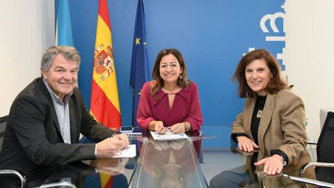 Gonz�lez, Villaverde y Gueimunde, de izquierda a derecha