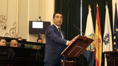 Luis L�pez, presidente da Deputaci�n de Pontevedra, o pasado 6 de xullo