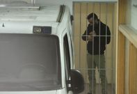 El detenido por la muerte de la camarera Marta Sequeiro en los juzgados el mi�rcoles. 