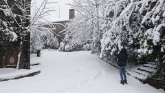 Veinte cent�metros de nieve en O Cebreiro