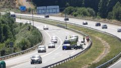 Lugar del accidente en el concello de Riós.