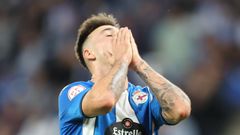 Max Svensson, en un partido de esta temporada en Riazor