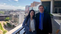 A neurocient�fica galega Sonia Villapol co seu home, o tam�n cient�fico Todd Treangen