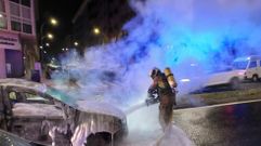 Incendio en un coche en O Milladoiro