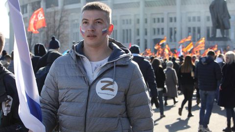 Manifestacin  el pasado da 18 en Mosc para conmemorar la invasin de Crimea, en el 2014