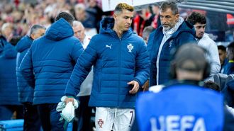 Cristiano Ronaldo durante el partido ante Noruega.