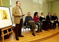 Varela, Santamarina, M�ndez, Fina Cousillas, Rodr�guez e Vigueret, no acto celebrado onte.